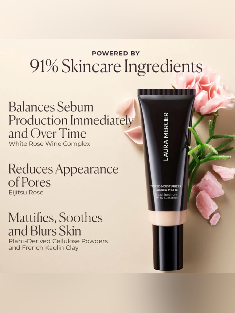 NEW-Tinted Moisturizer Blurred Matte Oil Free Broad Spectrum SPF 30- 1N BIRCH - Picture 4 of 6